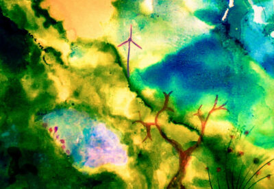 watery planet green earth